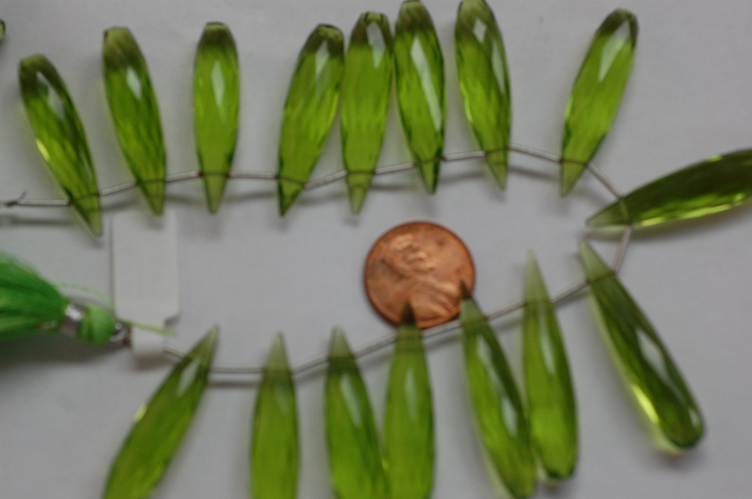 Peridot Hydro Quartz Long Drops
