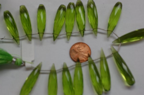 Peridot Hydro Quartz Long Drops