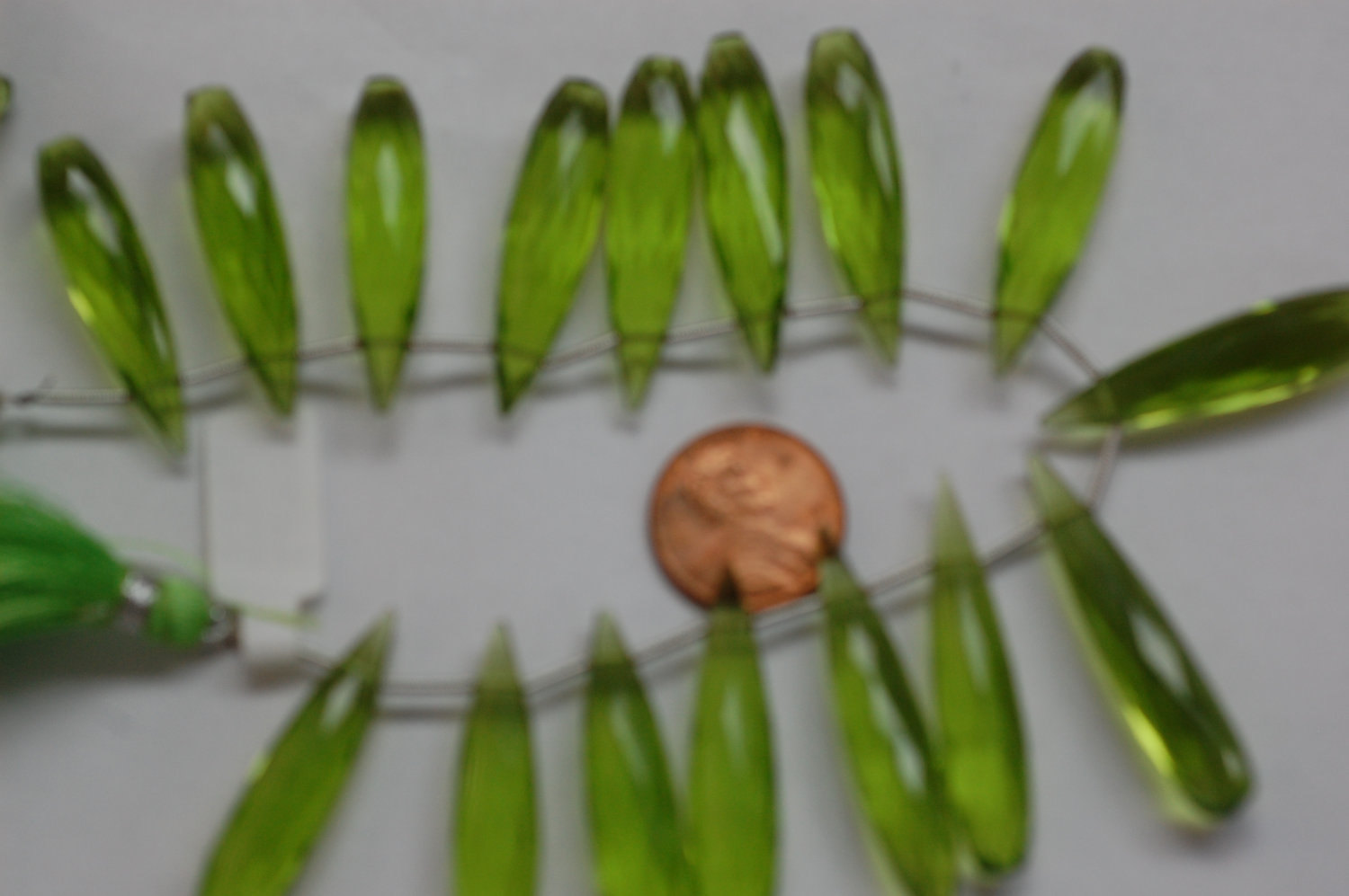 Peridot Hydro Quartz Long Drops