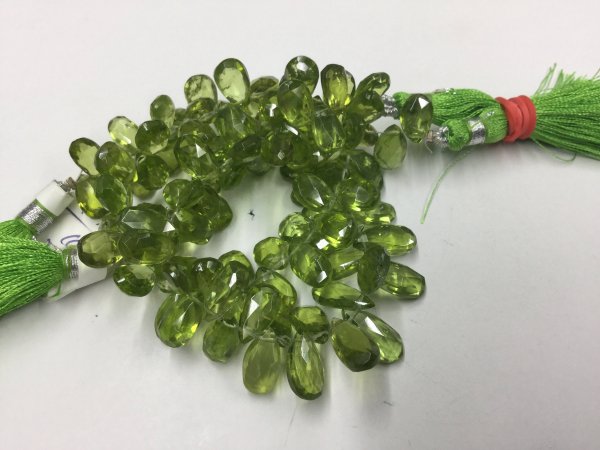 Peridot Pears Faceted