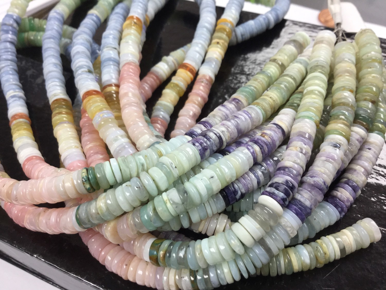 Peruvian, Ethiopian and Mexican Opal Tires Smooth