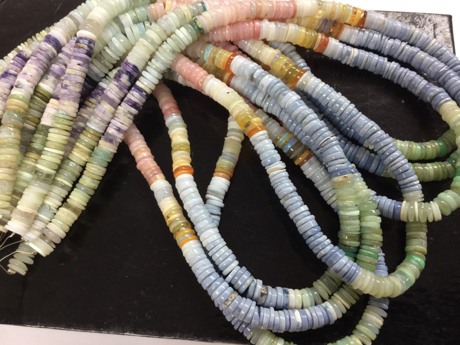 Peruvian, Ethiopian and Mexican Opal Tires Smooth
