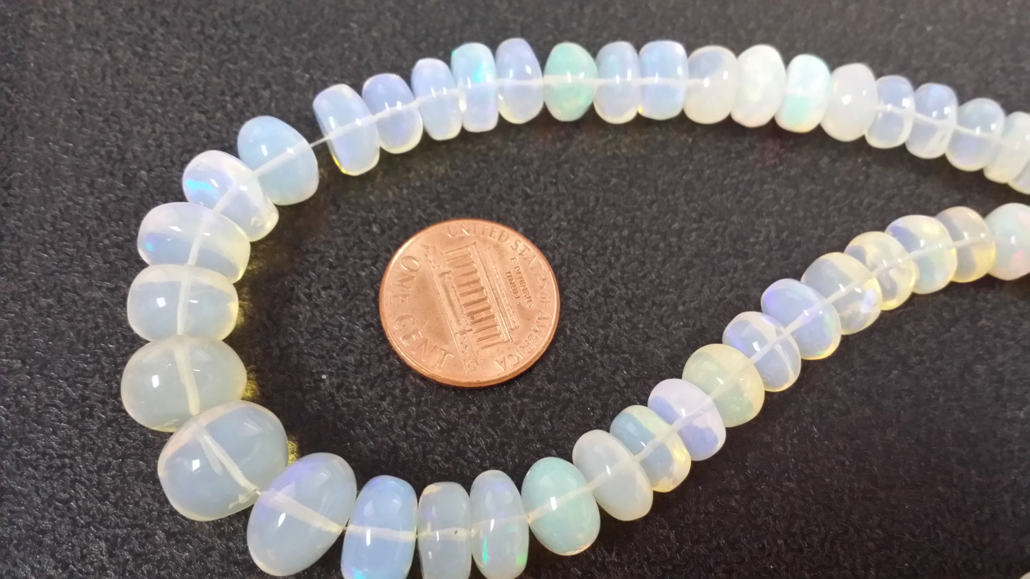 Ethiopian Opal Rondelle Smooth