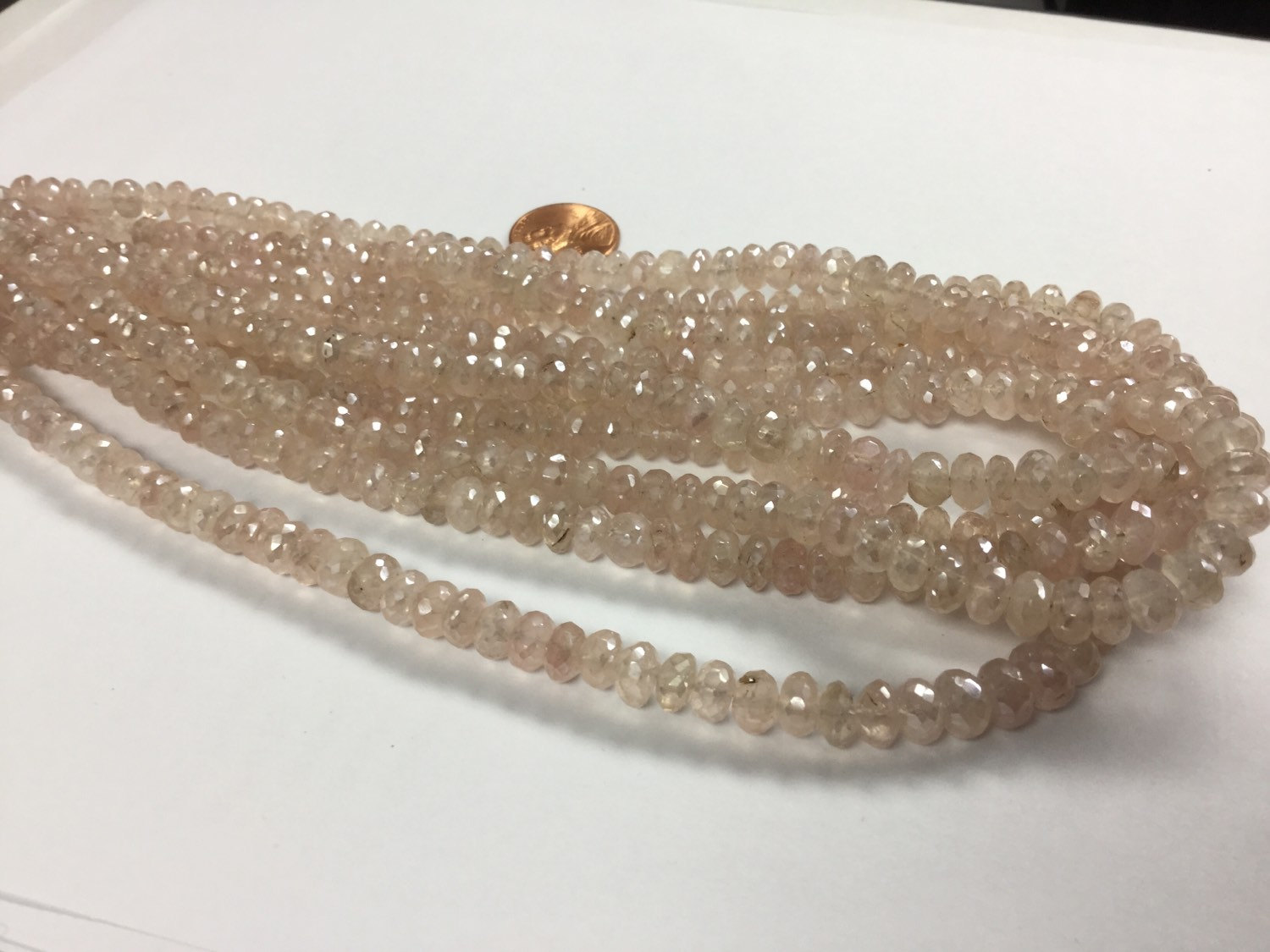 Pink Amethyst Coated Rondelles Faceted