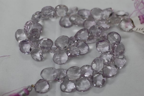 Pink Amethyst Heart faceted