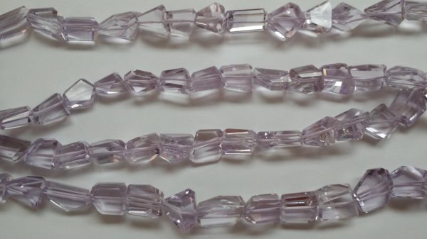 Pink Amethyst Nuggets Faceted