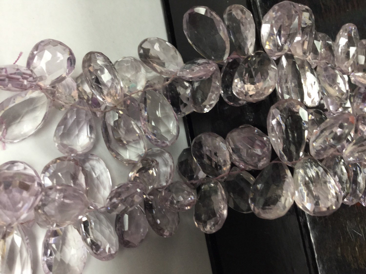 Pink Amethyst Pears Faceted