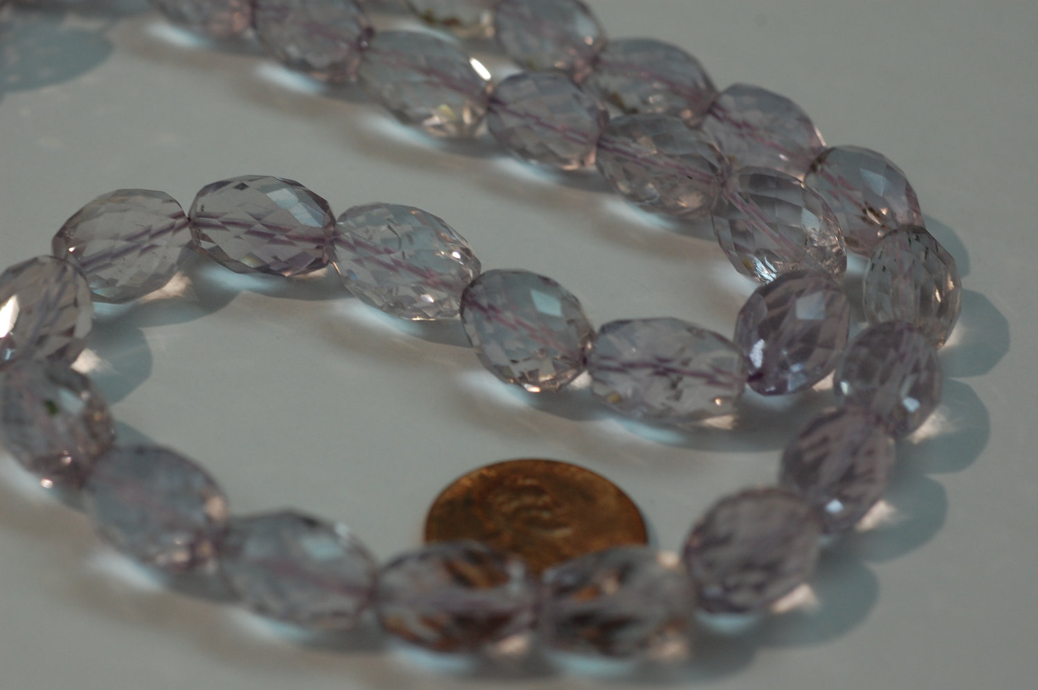 Pink Amethyst Step Cut Oval Faceted