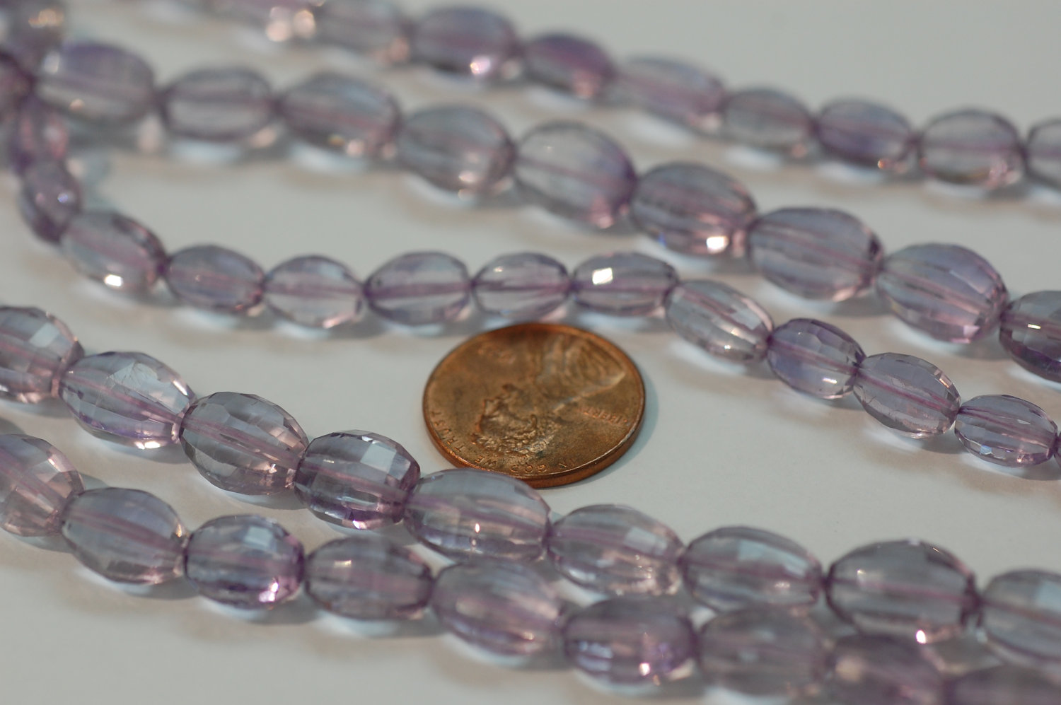 Pink Amethyst Step Cut Oval Faceted