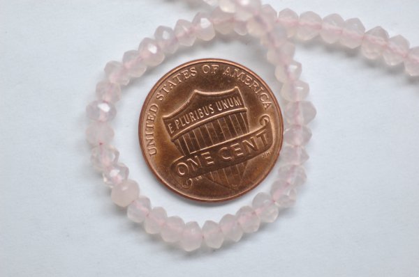 Pink Chalcedony Rondelle Faceted