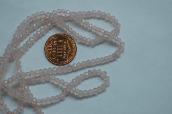 Pink Chalcedony Rondelle Faceted