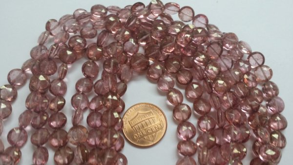 Pink Hydro Quartz Coins Faceted