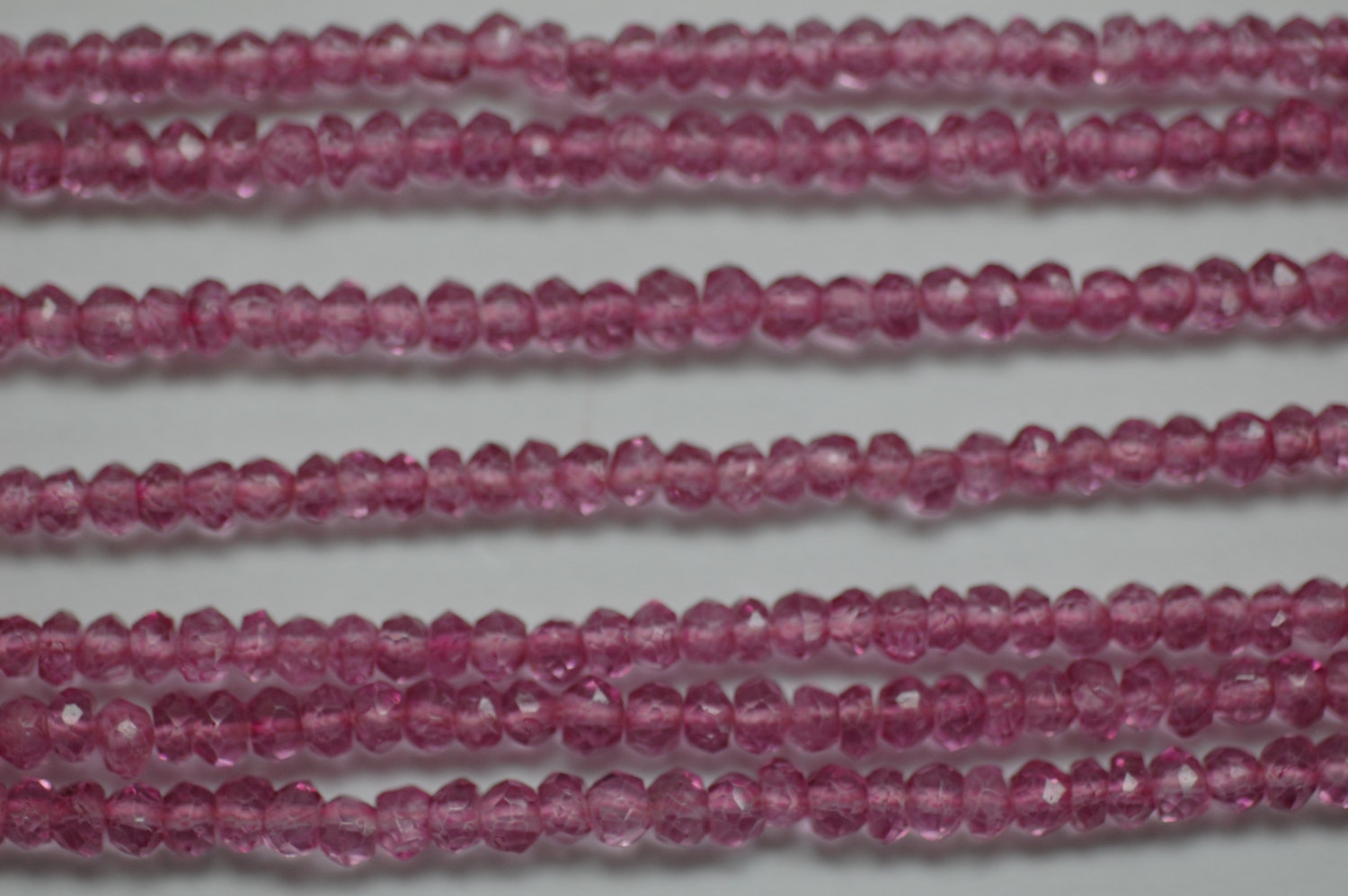 Pink Hydro Quartz Rondelle Faceted