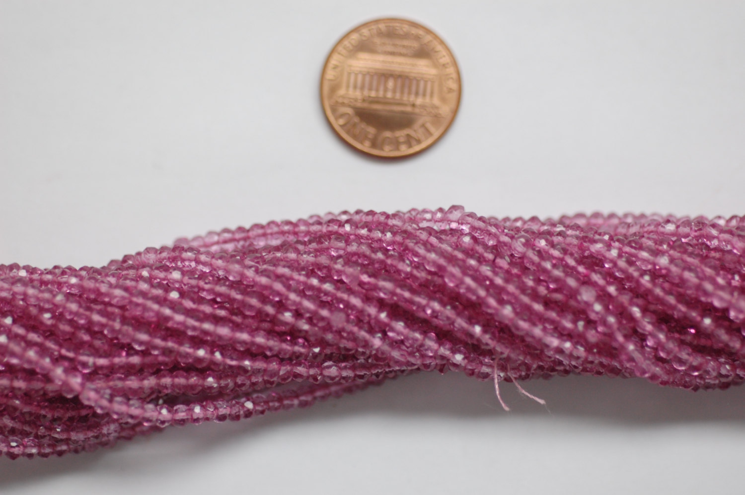 Pink Hydro Quartz Rondelle Faceted