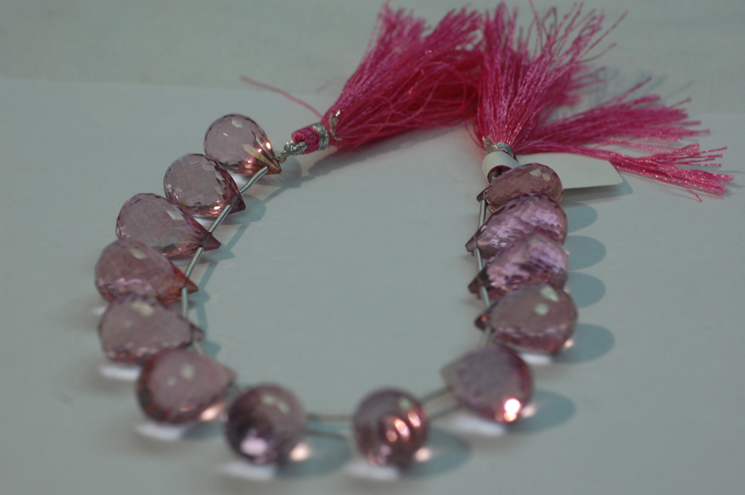 Pink Mystic Quartz Drop Faceted