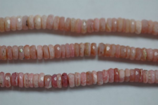 Pink Opal Disk Faceted