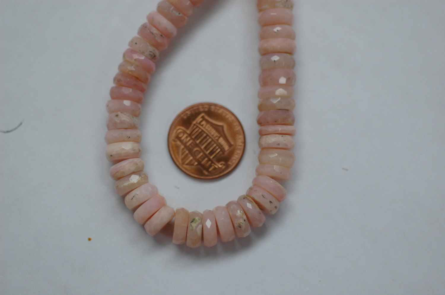 Pink Opal Disk Faceted