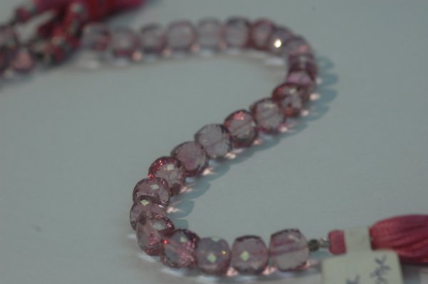 Pink Quartz Cube Faceted