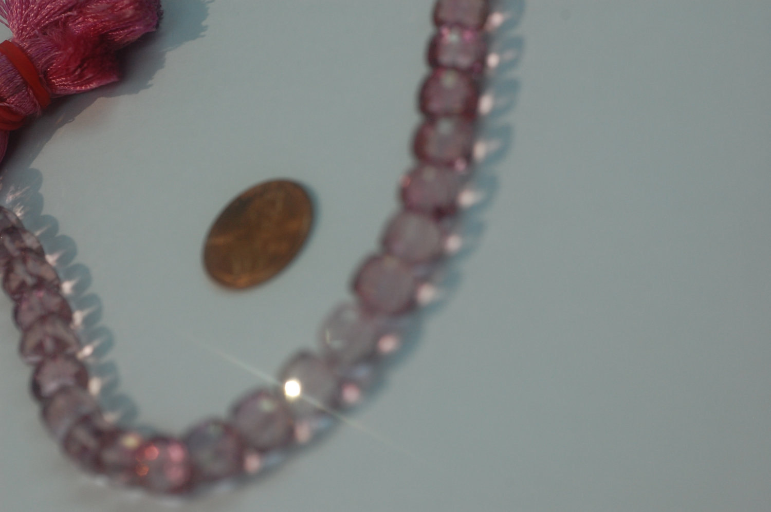 Pink Quartz Cube Faceted