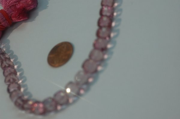 Pink Quartz Cube Faceted