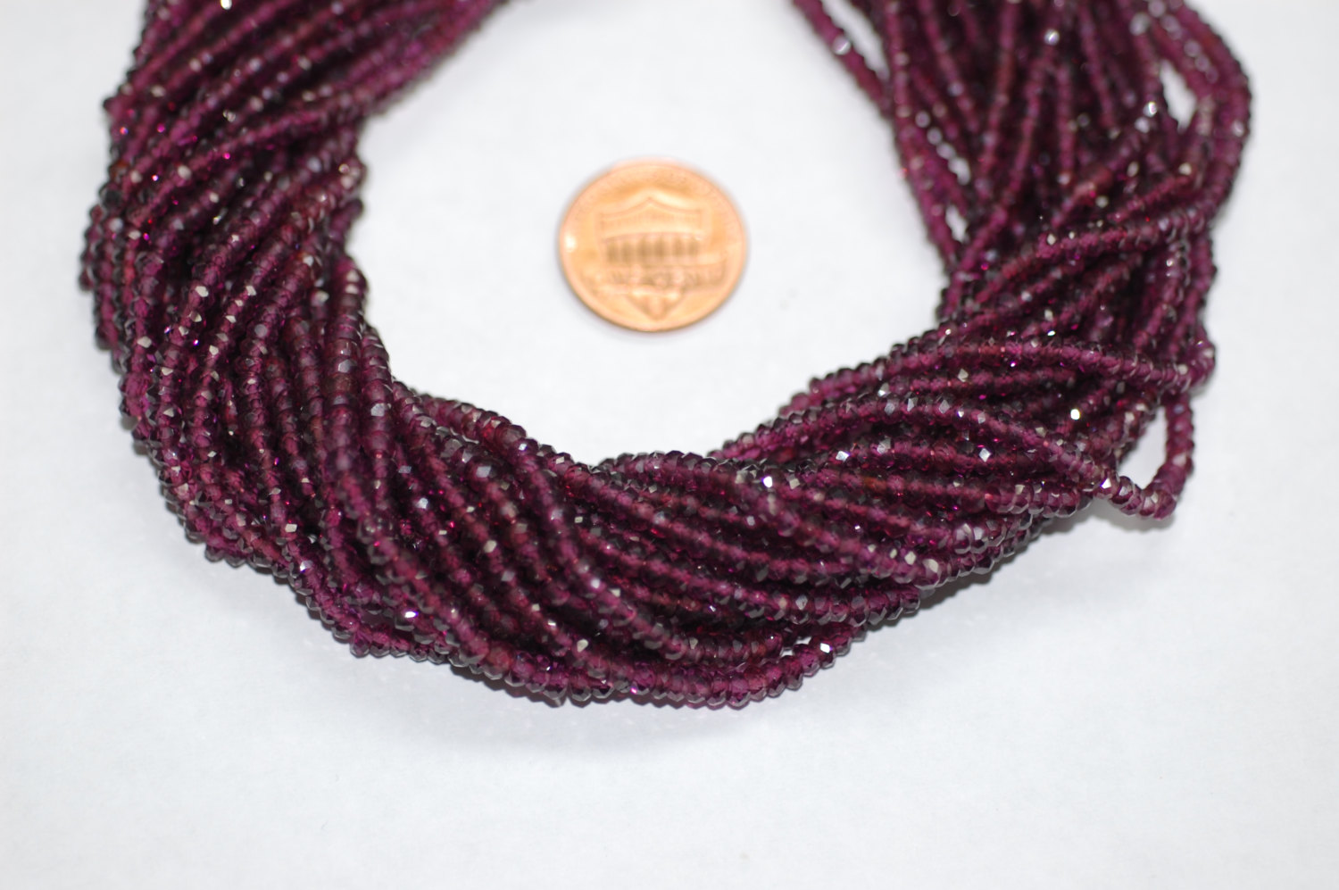Pink Rhodolite Garnet Rondelle Faceted