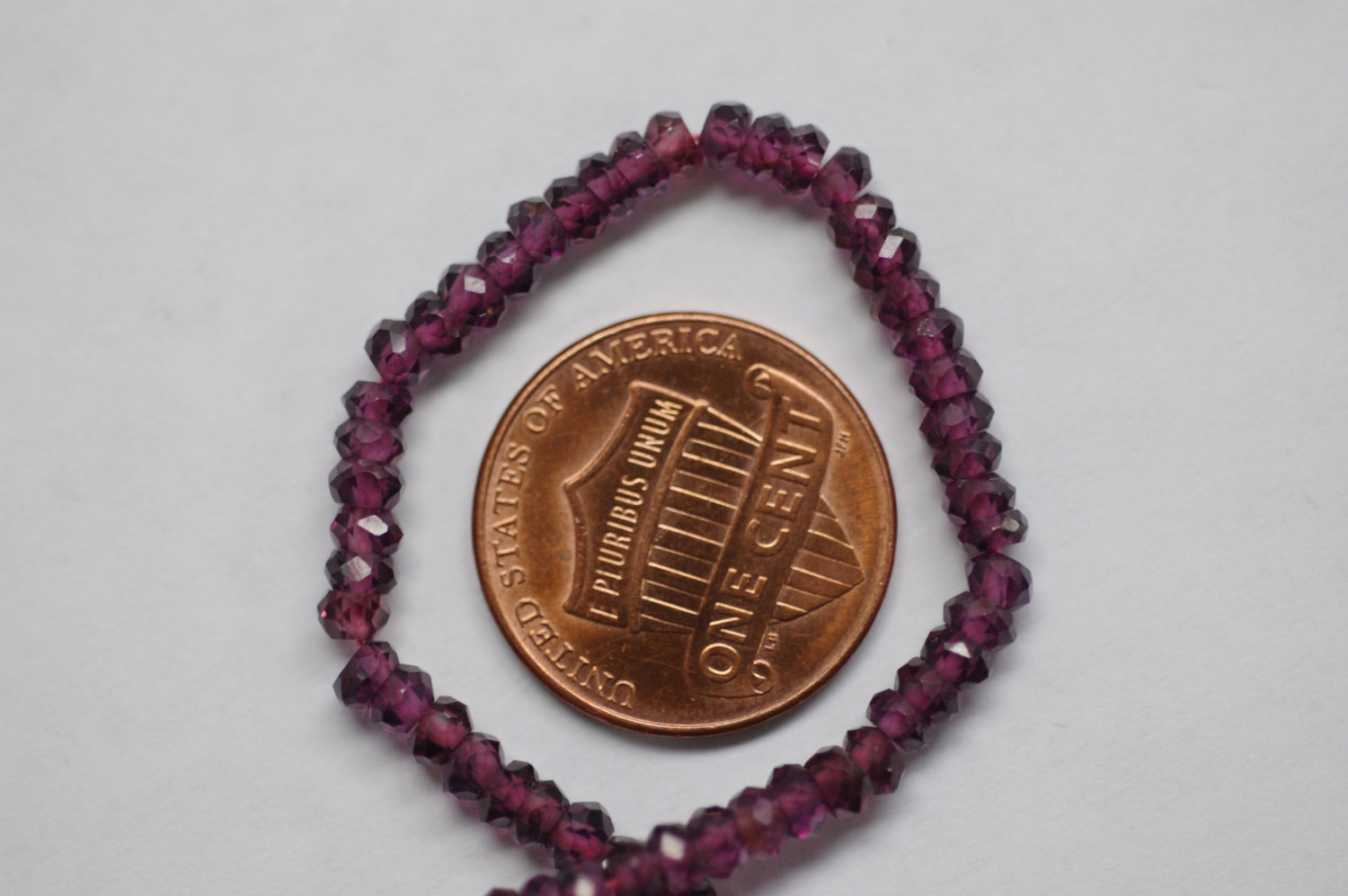 Pink Rhodolite Garnet Rondelle Faceted