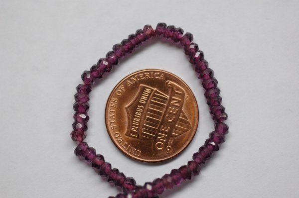 Pink Rhodolite Garnet Rondelle Faceted
