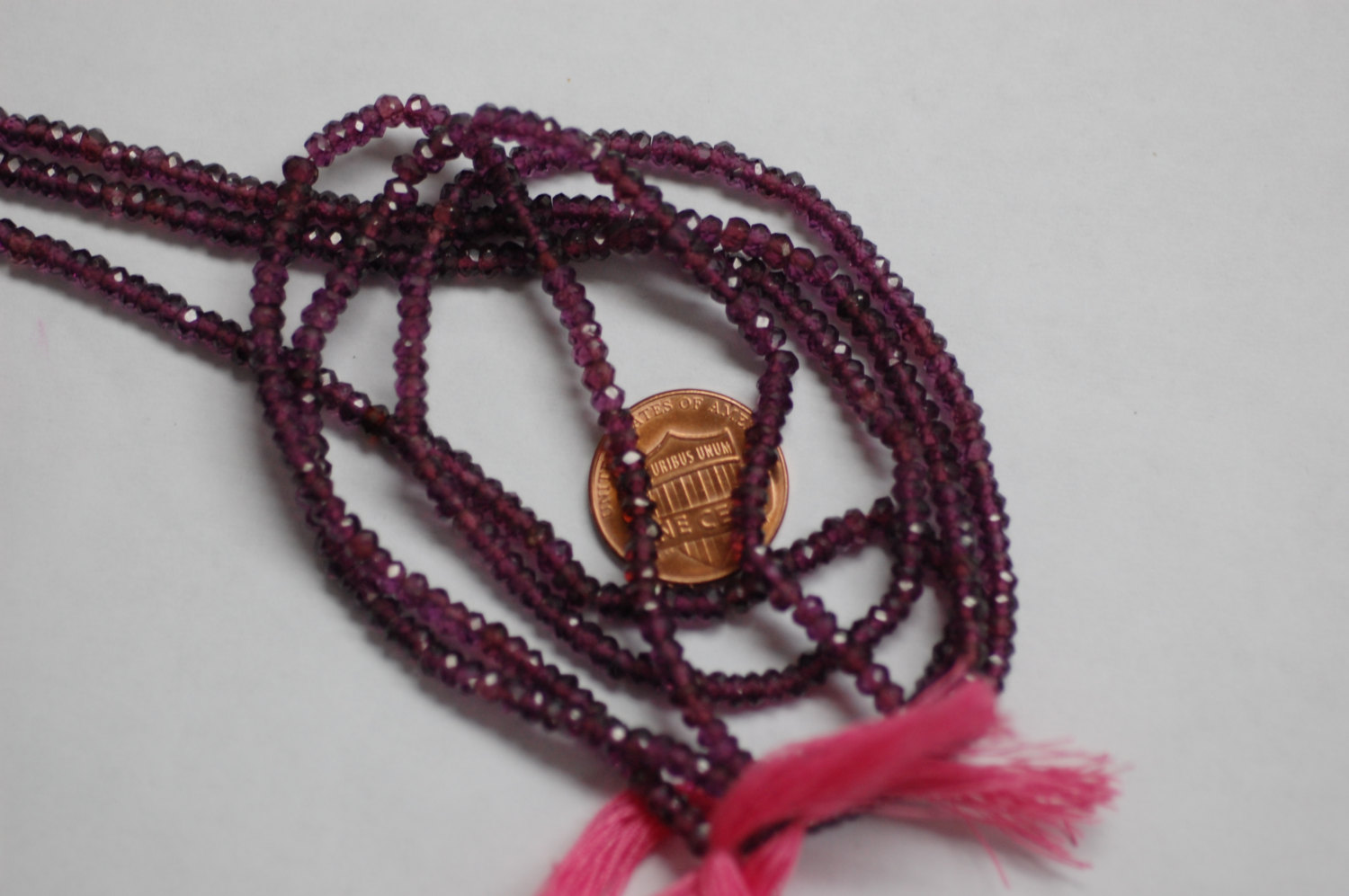 Pink Rhodolite Garnet Rondelle Faceted