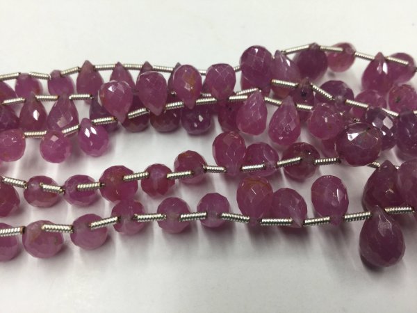 Pink Sapphire Drops Faceted