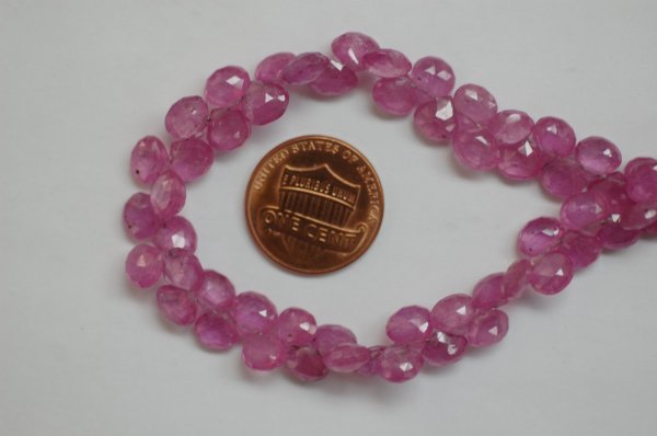 Pink Sapphire Hearts Faceted