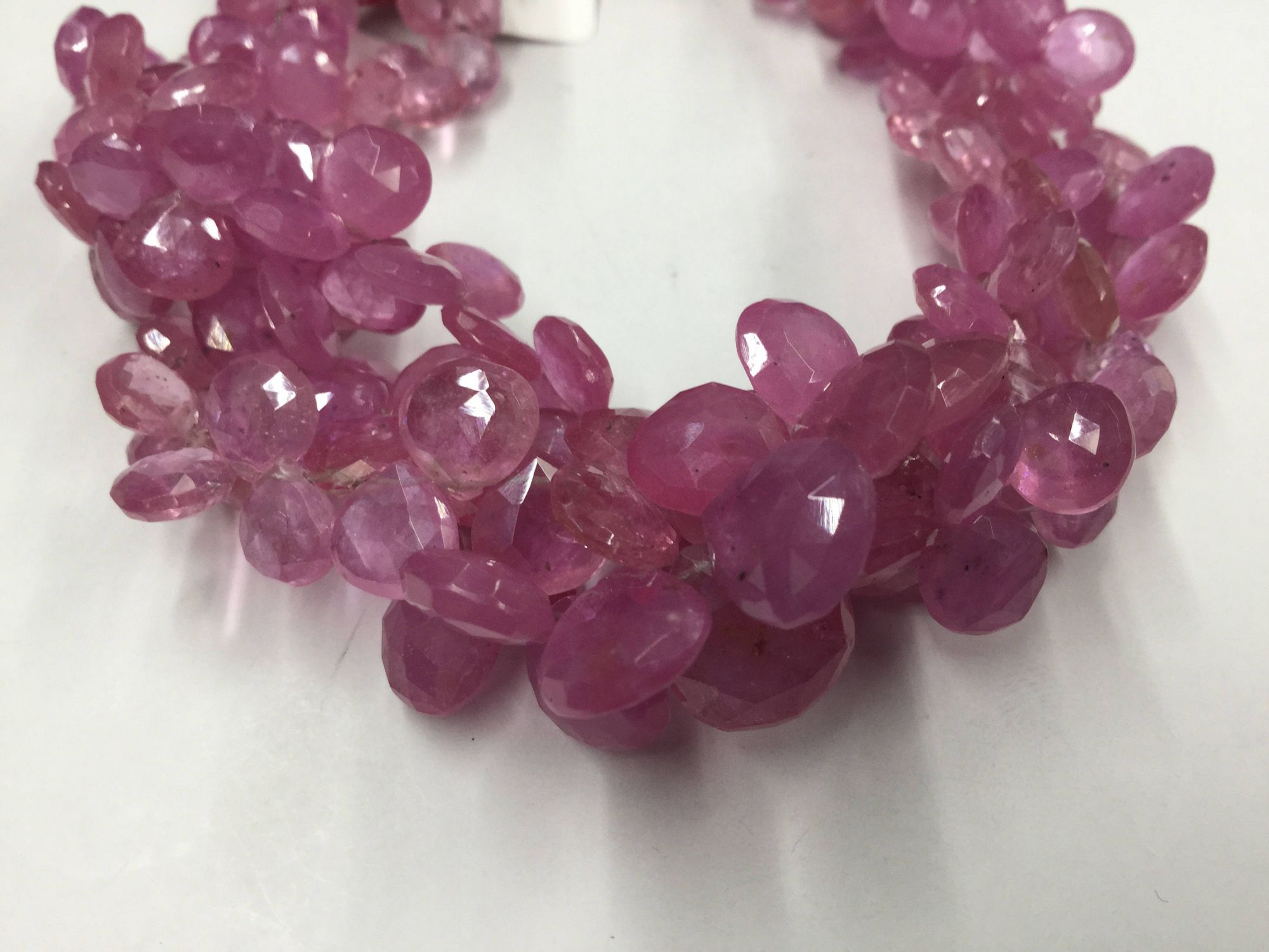 Pink Sapphire Hearts Faceted