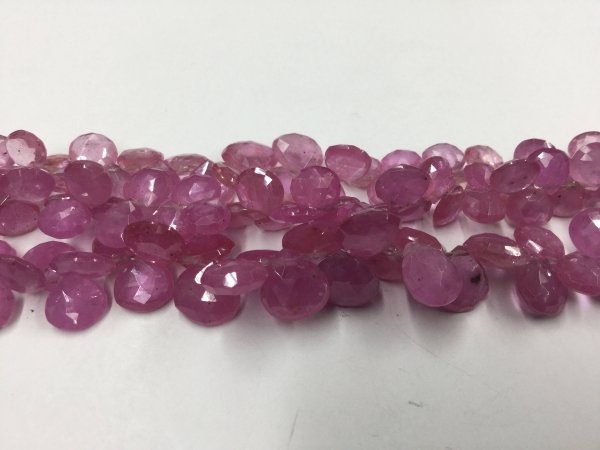 Pink Sapphire Hearts Faceted
