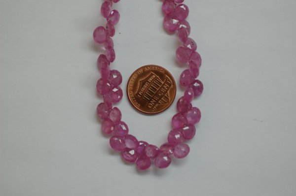 Pink Sapphire Hearts Faceted