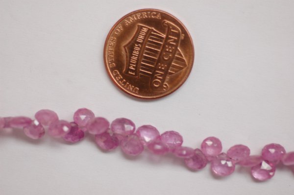 Pink Sapphire Hearts Faceted (Small Size)