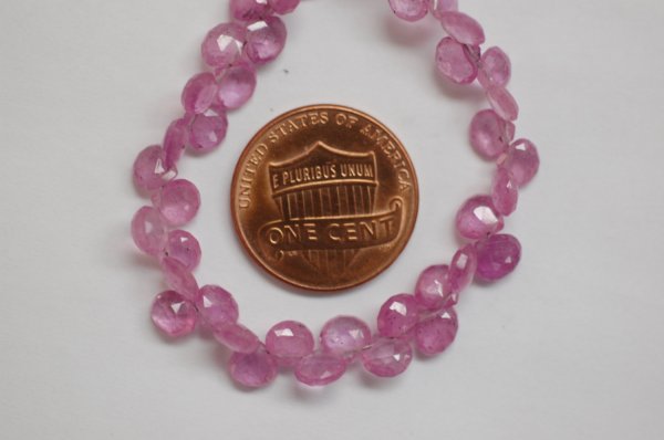 Pink Sapphire Hearts Faceted (Small Size)