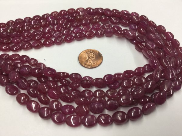 Pink Sapphire/Ruby Ovals Smooth