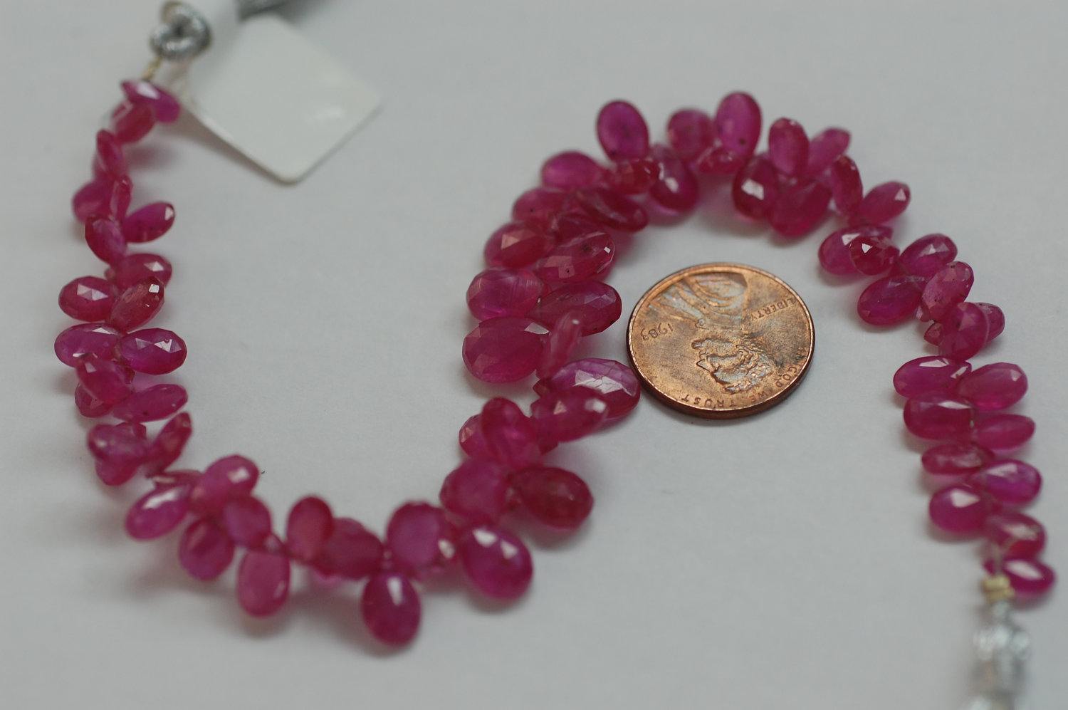 Pink sapphire Pear Shape Faceted  (Dark)