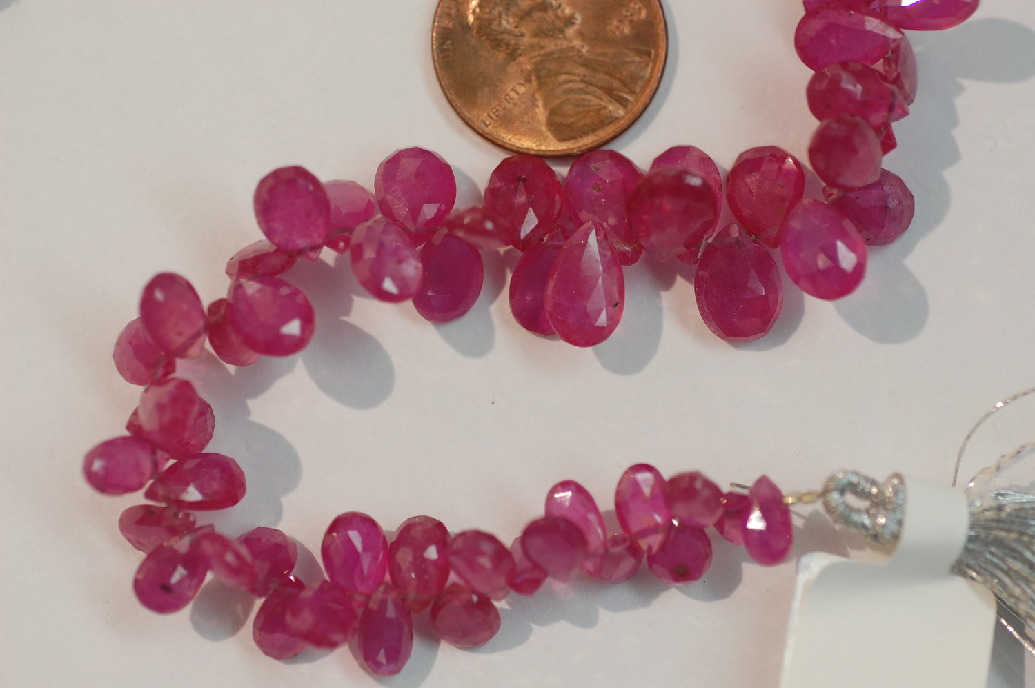 Pink sapphire Pear Shape Faceted  (Dark)