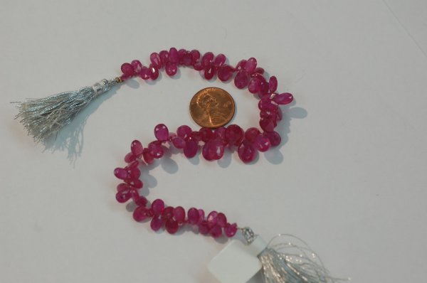 Pink sapphire Pear Shape Faceted  (Dark)