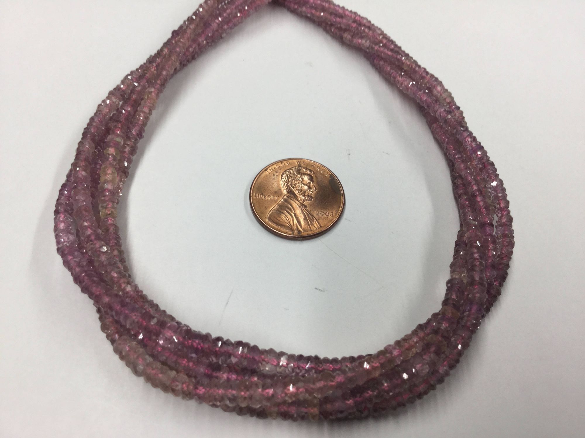 Pink Sapphire Rondelles Faceted