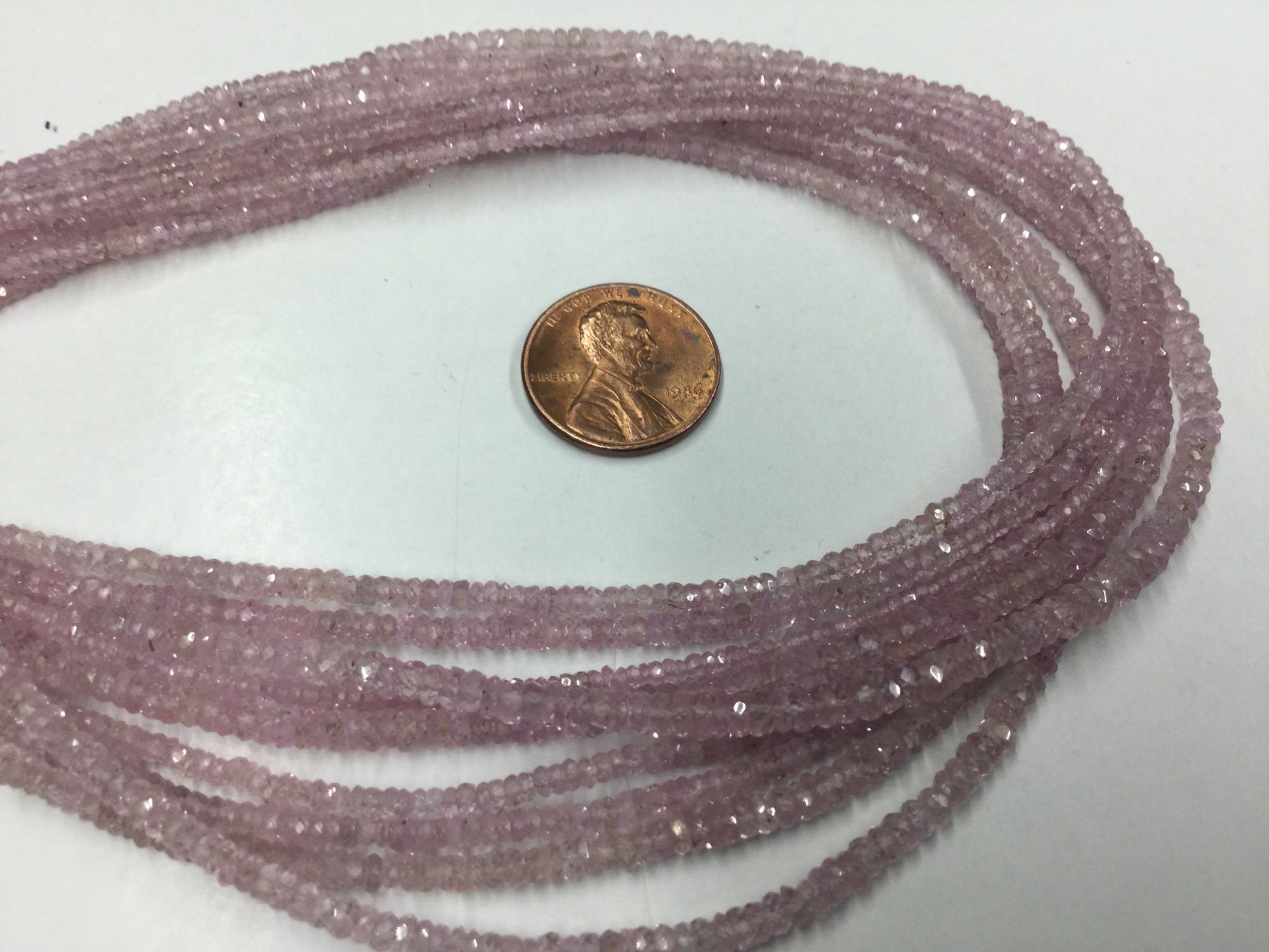 Pink Sapphire Rondelles Faceted