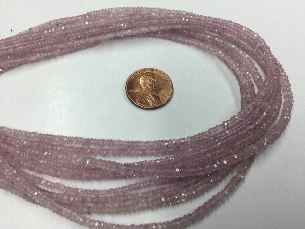 Pink Sapphire Rondelles Faceted
