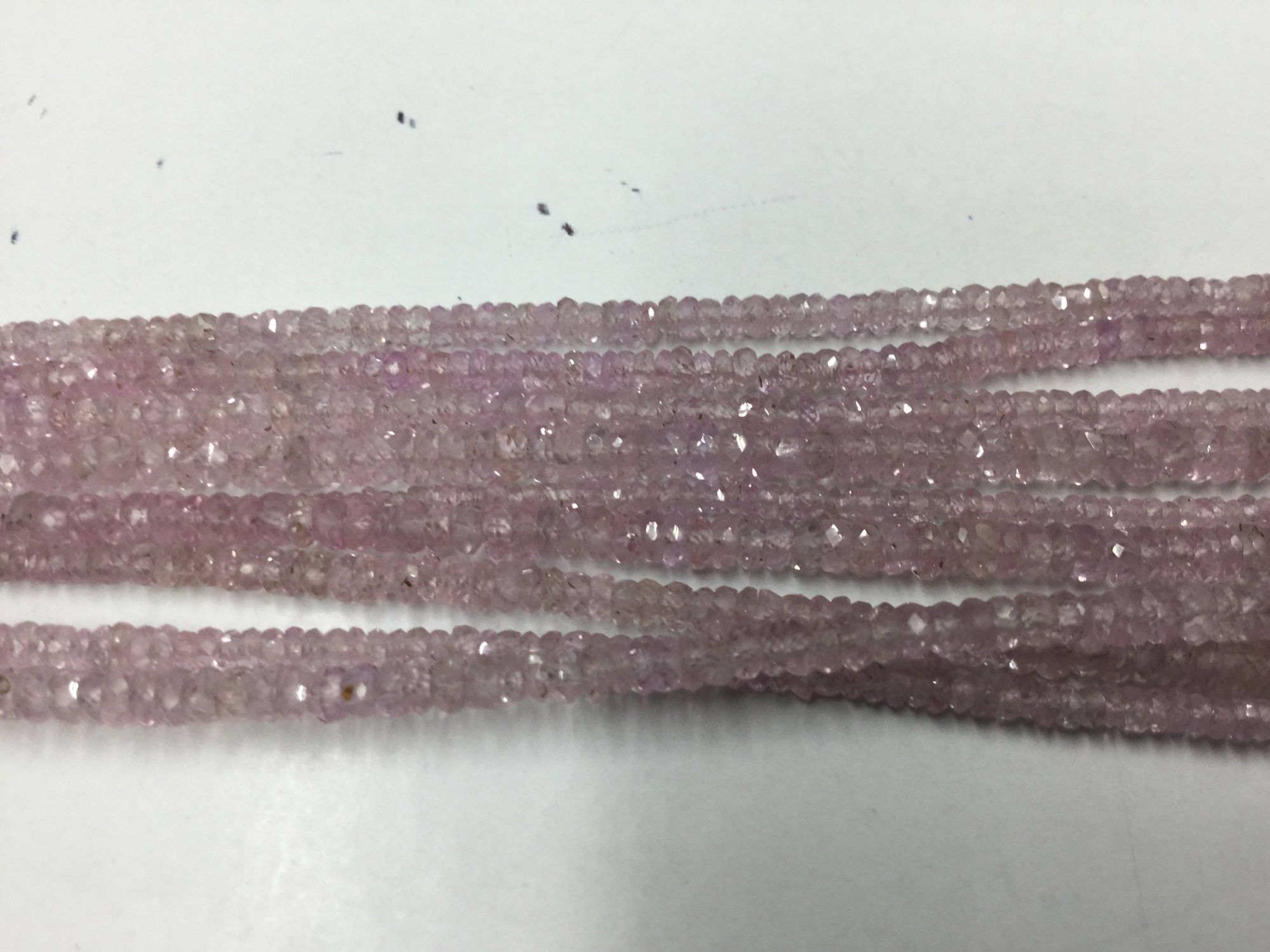 Pink Sapphire Rondelles Faceted