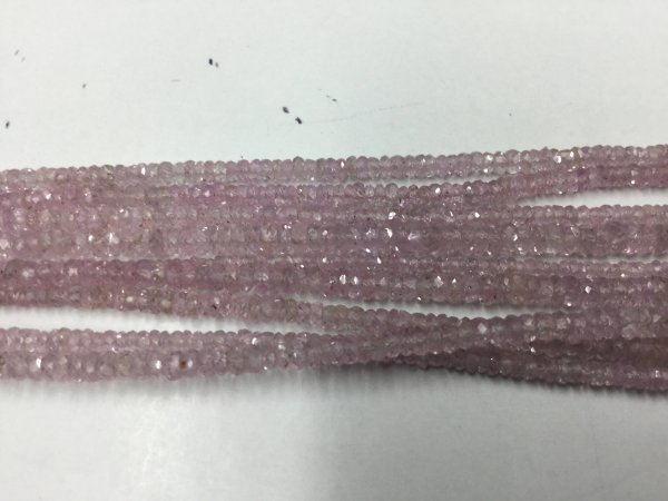 Pink Sapphire Rondelles Faceted