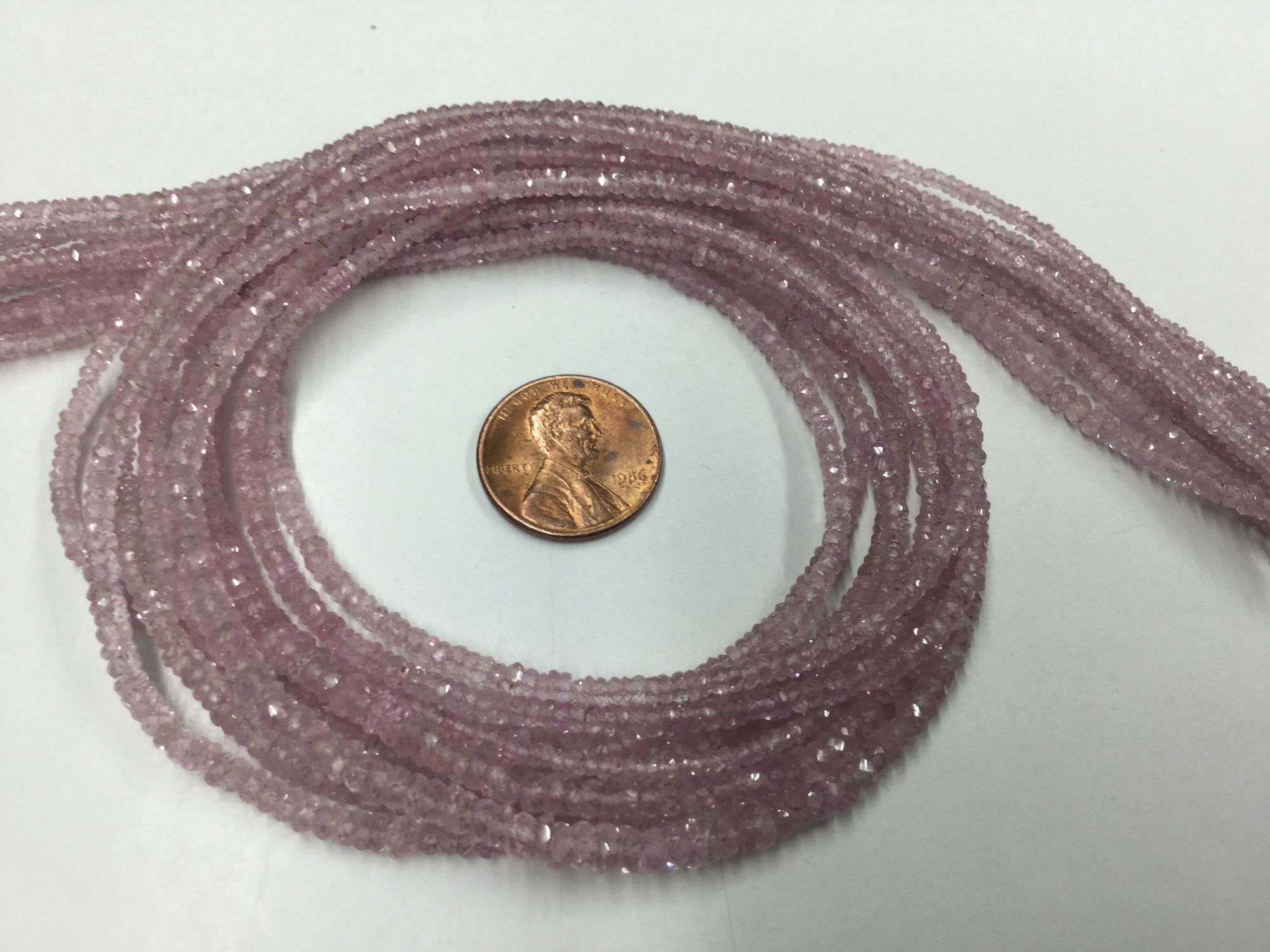 Pink Sapphire Rondelles Faceted
