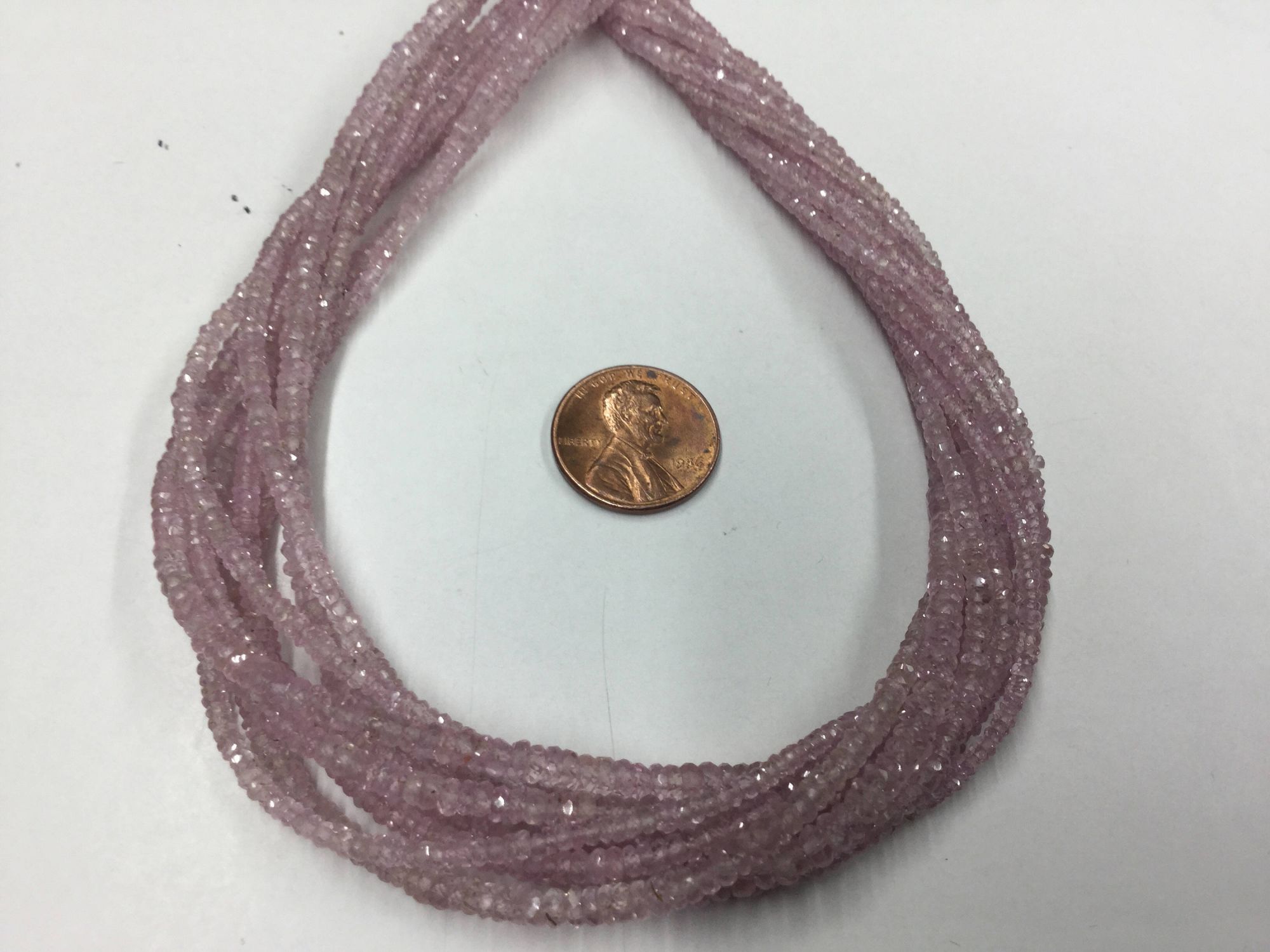 Pink Sapphire Rondelles Faceted