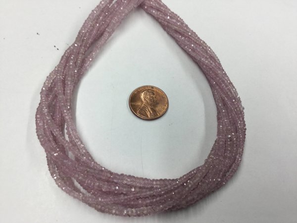 Pink Sapphire Rondelles Faceted