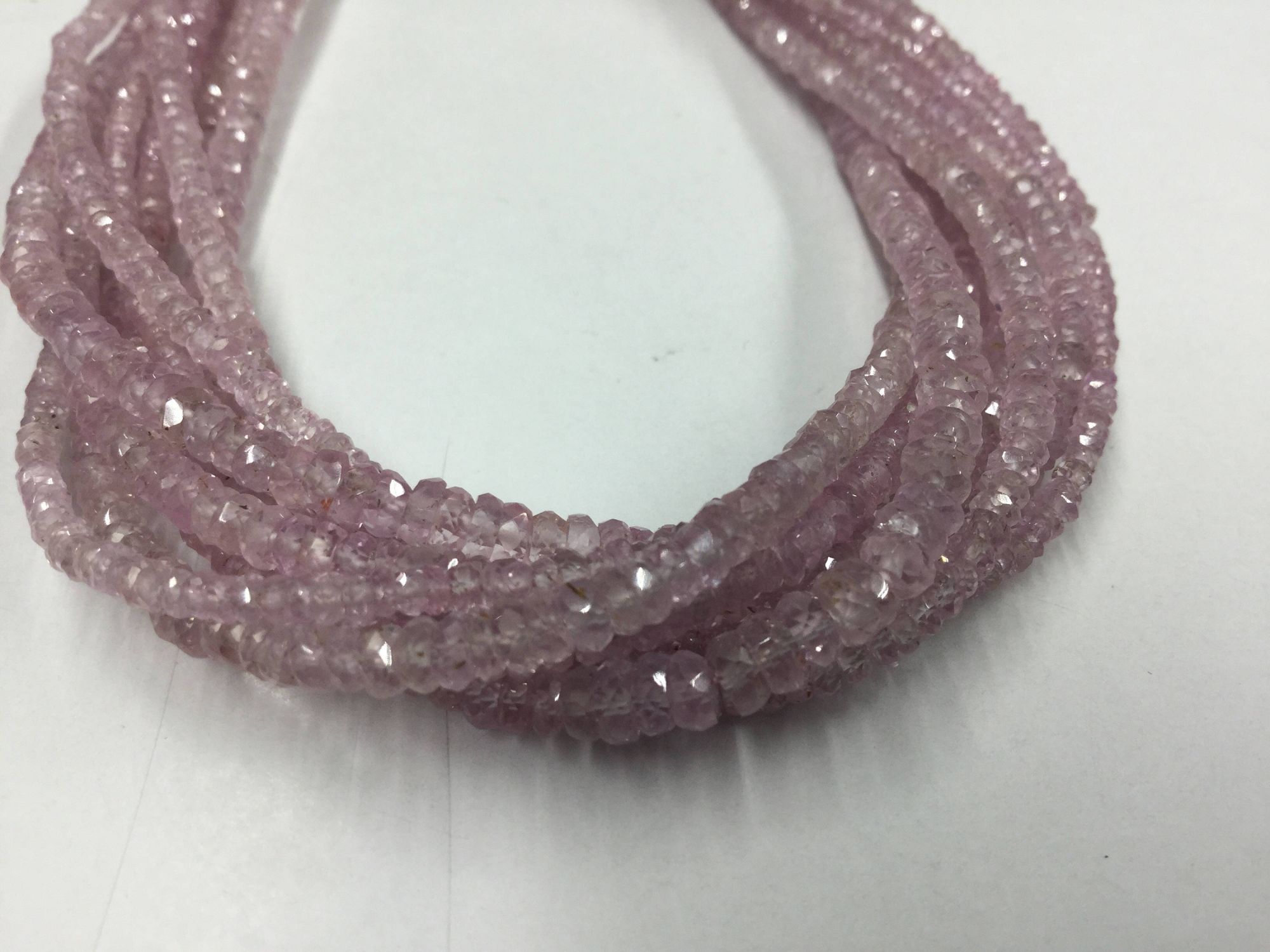Pink Sapphire Rondelles Faceted