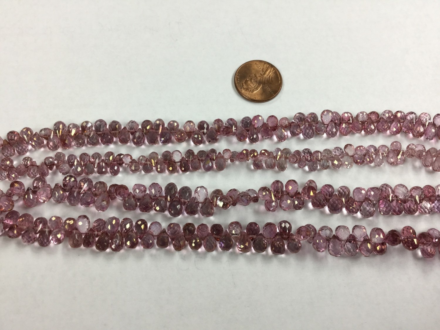 Pink Topaz Drops Faceted
