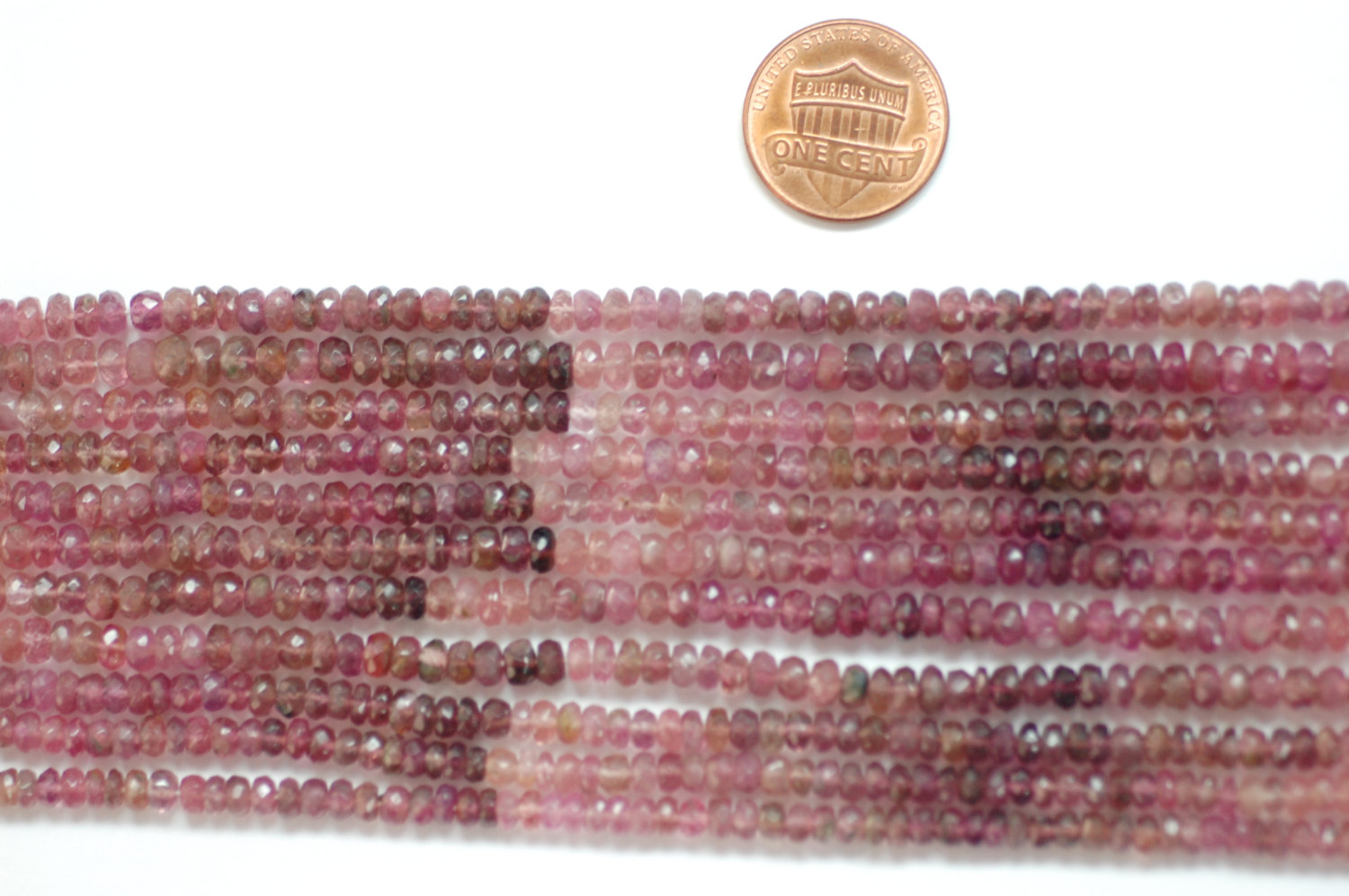 Pink Tourmaline Rondelle Faceted